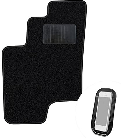 moto-MOLTICO Fahrer Fußmatte Auto Velours Fahrerseite Autoteppiche Schwarz Fahrermatte 1-teilig passend für Hyundai Getz 2002-2011