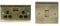 BG Electrical nab22b Metal Antique Brass Double Plug Socket Switch - Antique Brass Black & nab12 Single Light Switch, Antique Brass, 2-Way, 10AX