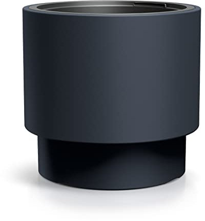 Tymar Blumentopf mit Einsatz, Blumenkübel aus Kunststoff, Übertopf, Pflanzkübel Gross (Anthrazit HEOS,ø 40 cm)