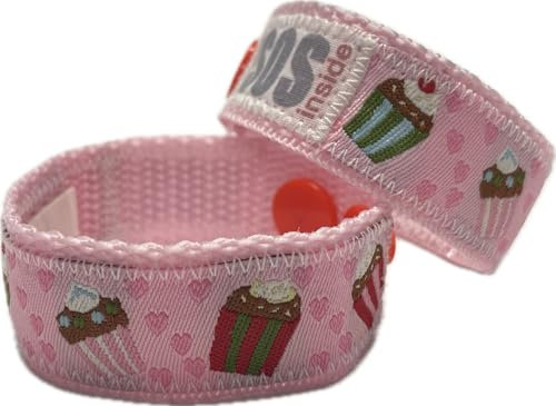 SOS-Armband Cupcakes, Notfallarmband mit Telefonnummer für Kinder