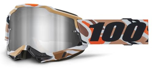 100% Accuri 2® MX Offroad Floh - Gafas de natación con cristales de espejo plateados