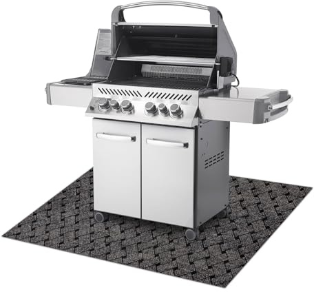 VECTRA Grillschutzmatte für Terrasse draussen beige 150x200 cm