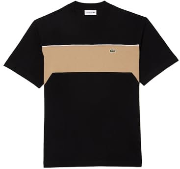 Lacoste T Shirt Homme Ref 63524 CMB Noir Beige - N - XXL