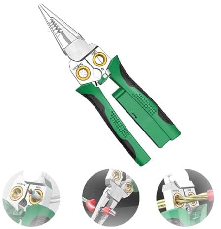 Multi-Function Wire Stripping Pliers, Super Easy Multi-function Wire Stripping Pliers,Wire Strips with Electrical Measurement Function,Professional Wire Stripping Tool,Electrical Pliers for Stripping