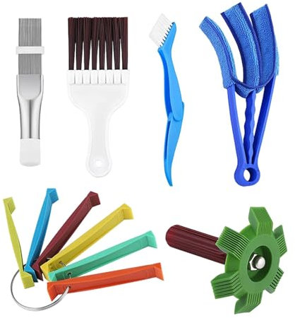 Kit de Nettoyage des ailettes du climatiseur – Kit de Nettoyage des ailettes AC | Nettoyant pour Bobine AC | à ailettes du condenseur, Outil de réparation de l'évaporateur du radiateur