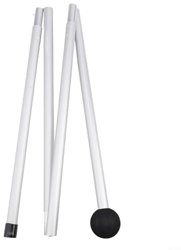 Poteaux télescopiques réglables en aluminium pour auvent de plage, abri de plage, bâche, poteaux de tente pliables pour accessoires de tente de camping (tête plate de 1,6 m)