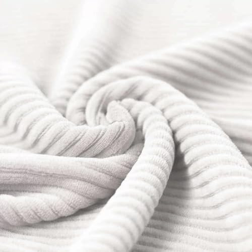 Cordjersey Cord-Jersey Cordnicki Rippenjersey | Breitcordoptik | ab 50 cm | Meterware (ecru)
