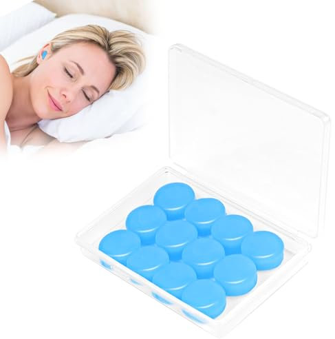 Ohrstöpsel zum Schlafen, Ohrstöpsel zum Schwimmen, 6 Paar Wiederverwendbare Formbare Softe Silikon Ohrstöpsel als Schwimmen, Gehörschutz Schlafen, Konzert, Motorrad, Flugzeug Lärmschutz