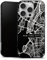 Slim Case extra dünn kompatibel mit Apple iPhone 16 Pro Silikon Handyhülle schwarz Hülle schwarz Stadtkarten New York