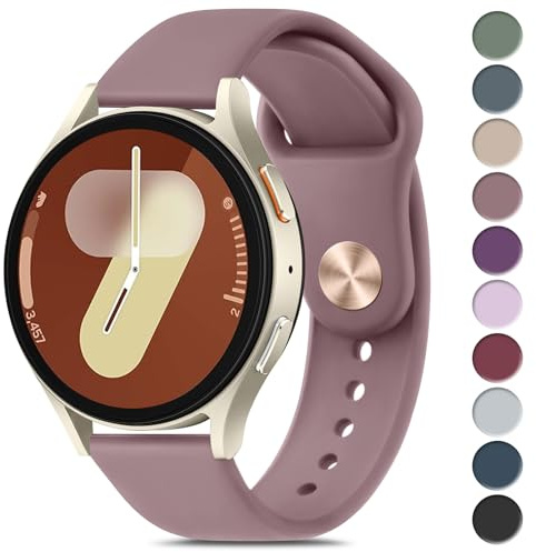 Mugust Armband Kompatibel mit Samsung Galaxy Watch 7 / FE 40mm 44mm, 20mm Silikon Wasserdichtes Sport Ersatzarmband