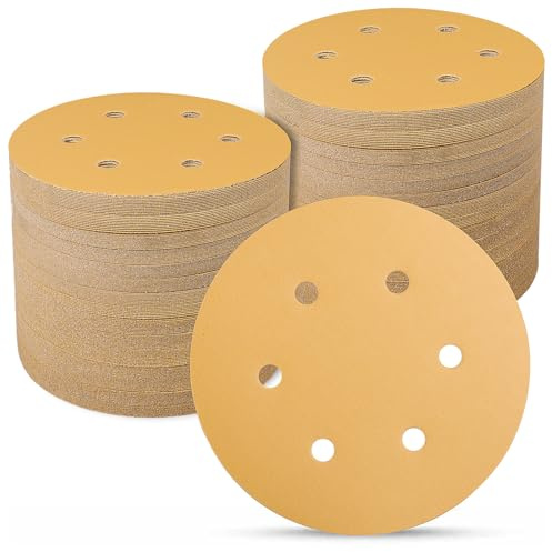 Sruhrak 100 Stück Schleifpapier 150 mm Klett 6 Loch 400 Körnung | Schleifscheiben für Uniflex-Schleifmaschinen und alle Oszillationswerkzeuge