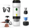 aichilra Machine à expresso portable, 15 bars d'extraction de voyage avec allume-cigare USB, cafetière de voiture compatible avec capsules NES et capsules DG et café moulu pour le camping, le bureau