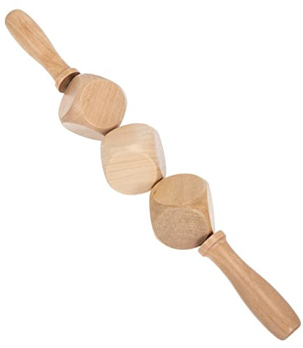 FRCOLOR Muscle Roller Massage Stick Griffe Holz Massage Roller Gua Sha Werkzeug Handbuch Für Ganzkörperentspannung