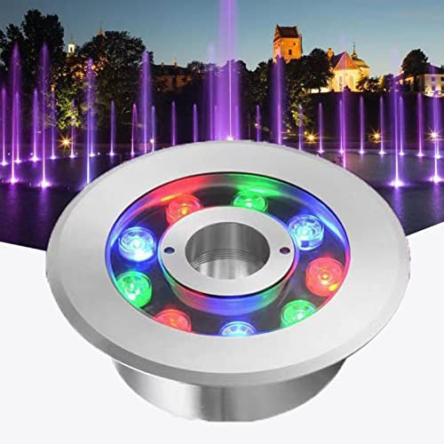 Focos De Fuente De Piscina - Foco De Piscina Integrado Impermeable IP68, Luces De Paisaje De Color De Acero Inoxidable, Luz Subacuática LED Park Square De 12 V, para Exteriores, Jardín(RGB (Red Green