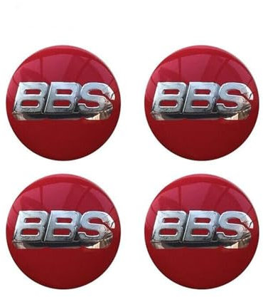 4 Stück Auto Nabendeckel Aufkleber, Radnabenabdeckung-Logo für BBS 56MM, Nabenkappen Abzeichen Sticker, Felgen Aufkleber,A