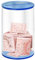 Klare Acryl Spardose zum öffnen 9× 9× 15cm Transparent Spardose Sparschwein für Erwachsene Kinder(Blau)