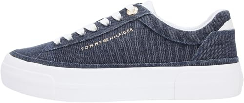 Tommy Hilfiger Damen Th Foxing Platform Washed Canvas Fw0fw09172Low Top