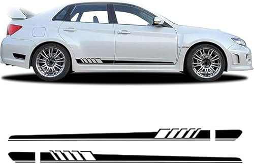 XDDHH Auto Seitenaufkleber Aufkleber Für Subaru Legacy WRX Impreza STI Körperseite Wasserdicht Zubehör Sticker Karosserie Grafik,A-Black