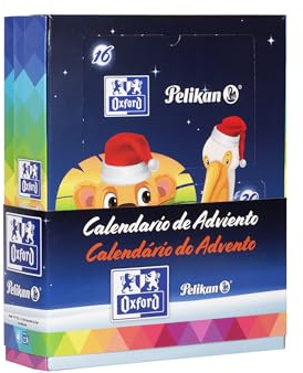 Oxford Gift Selection - Calendario de Adviento 2025, Set de papelería Oxford y Pelikan