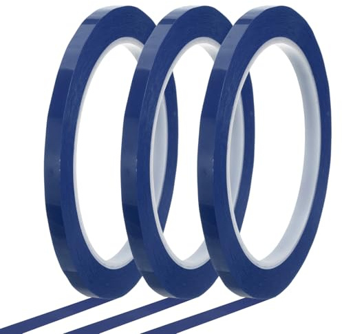QUARKZMAN Whiteboard Tape 6mm x 66m Pinstripe Graphic Chart Line Grid Marking Tapes Für Classroom Office Dry Erase Board Art Blau Pack Of 3