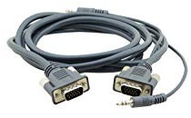 Kramer Electronics C-MGMA/MGMA-25 7.6 m VGA (D-Sub); VGA (D-Sub) Black VGA Cable Male – Male Cable (3 m, VGA (D-Sub); VGA (D-Sub), VGA, Black)