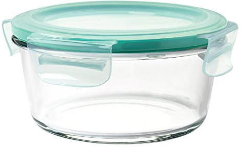 OXO Good Grips 4 Cup Smart Seal Leakproof Glass Round Airtight Food Storage Container