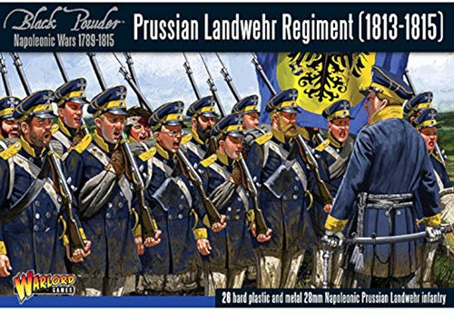 Warlord Games Prussian Landwehr Regiment - 28mm Scale Plastic Miniatures for Black Powder Highly Detailed Napoleonic Era Miniatures for Table-top Wargaming