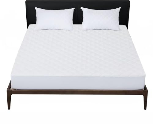 Sterling Mill Waterproof Mattress Protector Size Double | Extra Deep 42 cm | Waterproof Quilted Polycotton | Extra Deep 42 cm Skirt | Soft, Breathable & Machine Washable