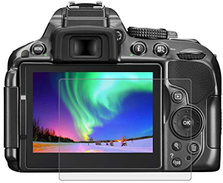 Tempered Glass Screen Protector for Nikon D5300/D5500, 9H Hardness, 0.3mm Ultra-Thin, Anti-Scratch Optical LCD Protective Films for DSLR Digital Camera (D5300/D5500)