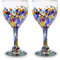 Weingläser 2er Set Konfetti, Mundgeblasenes Glas, Rotwein Weissweinglas Set, handgemacht