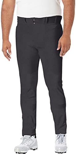 Easton Herren Rival+ Baseball Pants | Full Length Semi-Relaxed Fit | Adult Sizes | Solid | Multiple Colors Hose, Schwarz, Large