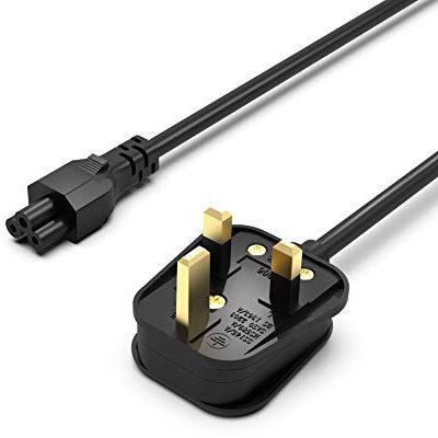 Superer 1.2 M Mickey Mouse Power Cable (C5 Cloverleaf) – 3 Prong UK Plug Replacement Cord for LG Smart TVs: 32LB5600 42LN5400 47LB5800 50LB5900 55LB5900 and More – IEC C5 to UK Mains Power Lead