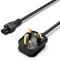 Superer 1.2 M Mickey Mouse Power Cable (C5 Cloverleaf) – 3 Prong UK Plug Replacement Cord for LG Smart TVs: 32LB5600 42LN5400 47LB5800 50LB5900 55LB5900 and More – IEC C5 to UK Mains Power Lead