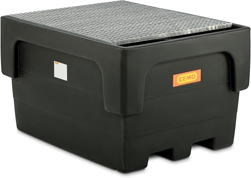 IBC-Auffangwanne PE 1100/1 mit Stützkreuz und verzinktem Gitterrost