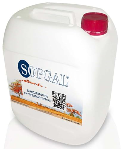 Hidrófugo Antideslizante para Suelos Sopgal 5L Acabado Incoloro Satinado | Repele el agua, mejora la seguridad al caminar y conserva el aspecto original del pavimento. Interior y exterior.