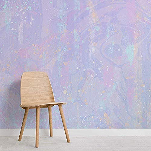 Papier peint personnalisé moderne nordique pastel rose et violet licorne couleur papier peint mural Papier Peint 3D Salle de séjour Chambre à coucher Salle de séjour Mural murale enfant-300cm×210cm