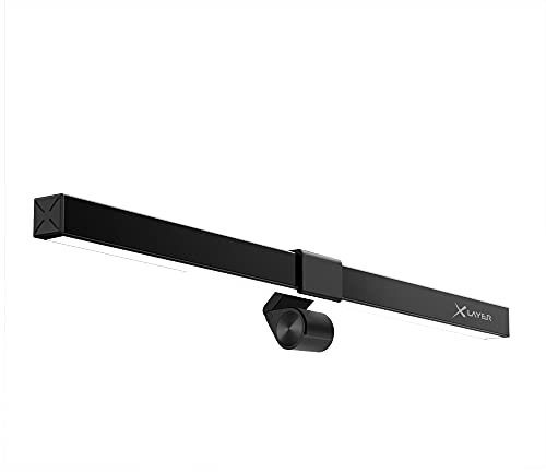Xlayer Computer Monitor Lampe LED I USB | Dimmbar | Augenschutz Blaulichtfilter | Lightbar I Schreibtischlampe I einstellbare Farbtemperatur und Helligkeit I Bildschirmlampe Homeoffice Schreibtisch