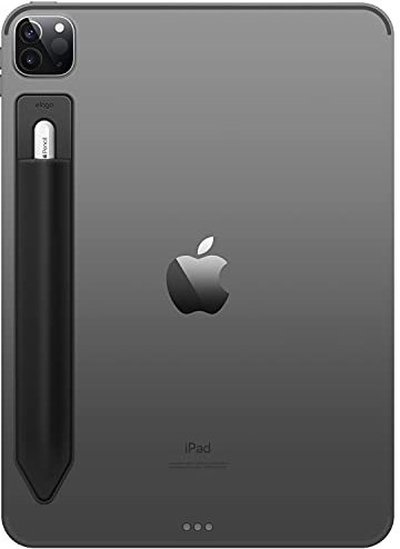 elago Porta Penna Compatibile con Apple Pencil 2 e 1, Custodia Adesiva Resistente, Attaccabile alla Custodia per Tablet, Pelle Sintetica e Materiale Morbido in Lycra, AntiGraffio (Nero)