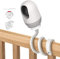 UIQELYS Flexible Kamerahalterung für Nooie Baby Monitor/Nooie Hund Kamera Halterung, Indoor Home Security Kamera Halterung, IR Nachtsicht, funktioniert mit Alexa, 2-Wege-Audio