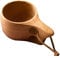 URMAGIC Wooden Cup, 150/270ml Wooden Mug with Handle,Portable Camping Drinking Cup,Nordic Style Coffee Mug with Leather Lanyard,Traditional Outdoor Camp Cup,Travel Cup