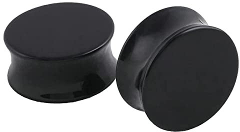 Aieci Écarteur 5mm Oreille Boucle d Oreille Écarteur Noir Tunnel Piercing Acrylique Double Tunnel Plug