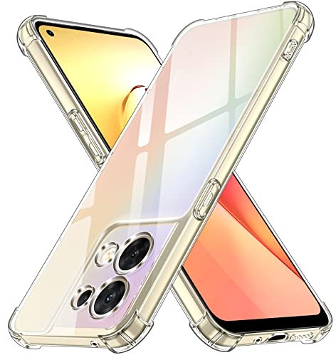 ivoler Coque pour Oppo Reno8 5G / Oppo Reno 8 5G, Ultra Transparent Étui de Protection en Silicone Antichoc avec Coins Renforcés, Clair Mince Souple TPU Bumper Housse