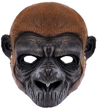 NewL Halloween 3D Tier Halbgesichtsmaske Maskerade Party Cosplay Kostüm für Damen und Herren (Schimpansen)