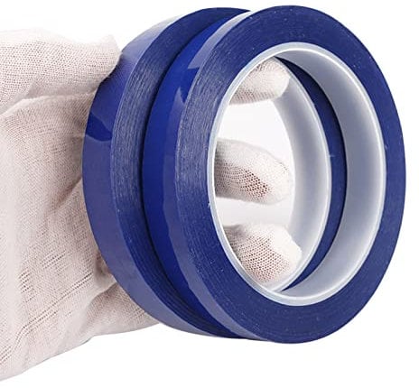 ANDSHUAI 2 Rollen Hitzebeständiges Klebeband,Blaues Wärmeband,PET Klebeband mit Silikonkleber,Hochtemperatur Abdeckband,für DIY Handwerk,Drucker(10mmx33m)