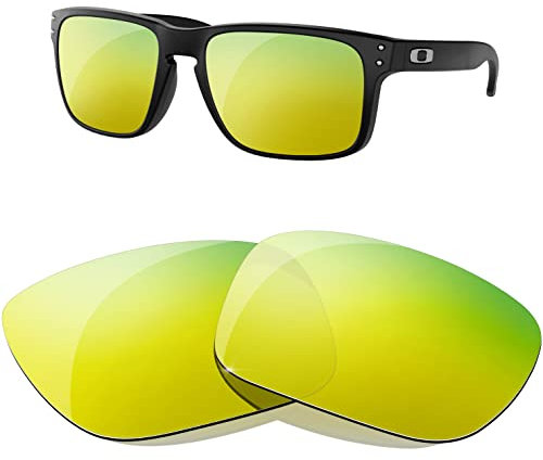 HiCycle2 Sunglass Replacement Lenses for Oakley Holbrook Sunglass OO9102 55mm (Gold)
