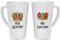 Getagift His Lordship & Her Ladyship Set of 2 Mugs Coffee Tea Cocoa Soup Daily use Mug Birthday Party gage Keepsake Ceramic Latte Coffee Mug. (17 oz)