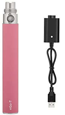 5GVAPE EGO T Electronic Cigarette Battery,eGo-T Rechargeable Long Lasting 1100mAh,eGo 510 Thread E-Shisha Hookah Vape Battery for CE4 Tank Atomizer,No Nicotine No E Liquid (Pink), 1.0 gram