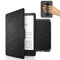 MyGadget Housse pour Amazon Kindle Paperwhite 7e Génération jusqu'à 2017 [ DP75SDI | EY21 ] - Etui Simili Cuir - Flip Case avec Poignée élastique - Cover Noir