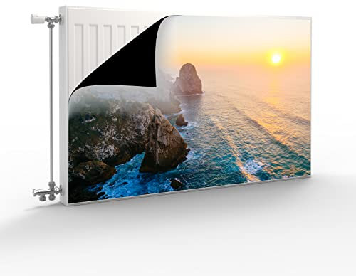 Primus Print Heizkörperverkleidung Heizkörperabdeckung magnetisch (Strand Klippe, 100x60 cm)