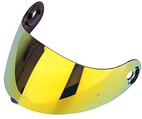 DXDRT Helm Visier Schild für X-Lite X-803 RS, Motorrad Helm Objektiv Faceshield Windschutzscheibe UV Schutz Straße Motorrad Helm Zubehör Full Face Fit X-803 RS,Revo Smoke Gold